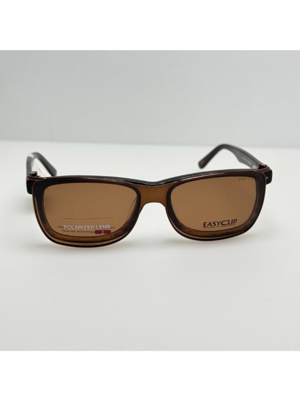 Easyclip EC 3285 Brown Eyeglasses Eye Glasses Frames 51-17-135 W/ Clip - Picture 10 of 10